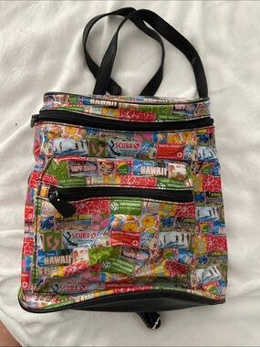 Y2K Relic Tropical Postcard Hawaii scuba fun in the sun surf Print Bag backpack